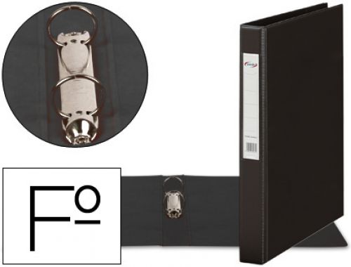 Pasta 2 aneis 40 mm plastico pardo folio preto , Pardo , 37596 , 8428143000725